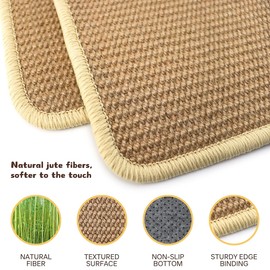 3 Pack Rabbit Scratching Pads - Soft Jute Chew Mats for Bunnies & Small Pets - Claw & Teeth Care, Natural Fiber Bedding, Cage Liner (16"x12")