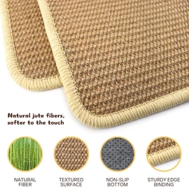 3 Pack Rabbit Scratching Pads - Soft Jute Chew Mats for Bunnies & Small Pets - Claw & Teeth Care, Natural Fiber Bedding, Cage Liner (16"x12")