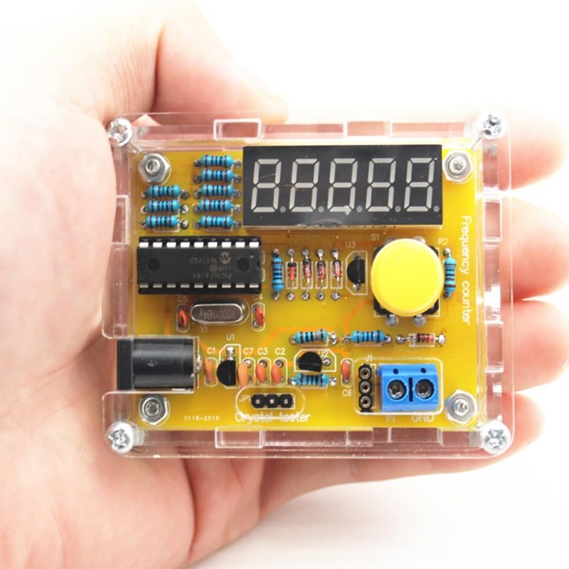Frequency Meter Kit, 1Hz-50MHz DIY Crystal Oscillator Tester Frequency Measuring