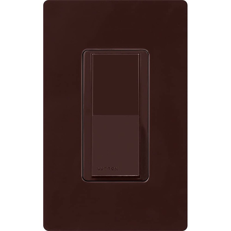 Lutron Claro On/Off Switch, 15-Amp, Single-Pole, CA-1PS-BR, Brown