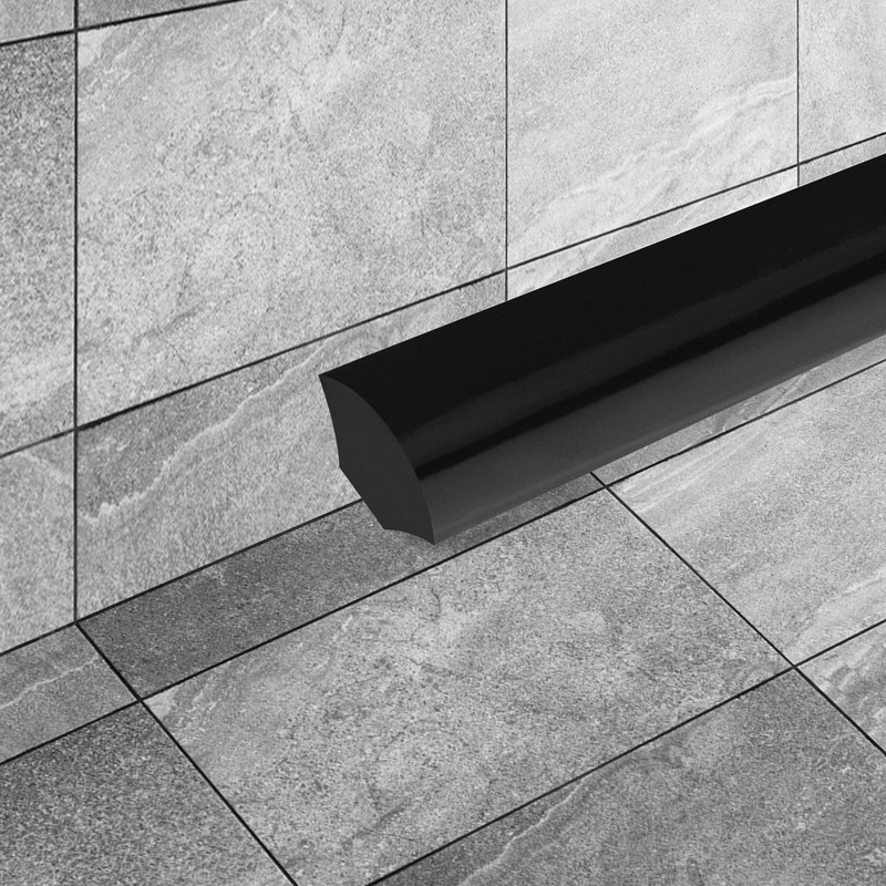 Miuwauer Flexible Quarter Round Molding Self Adhesive (Black, 19.7 Ft)