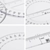 360 Full Circle Protractor 25cm Plastic Math Measuring Tools Round