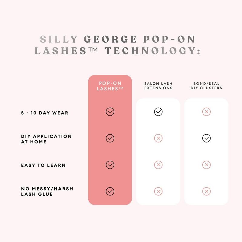 Silly George Pop-On Lashes - DIY 1-Step Pre-Glued Faux Eyelash