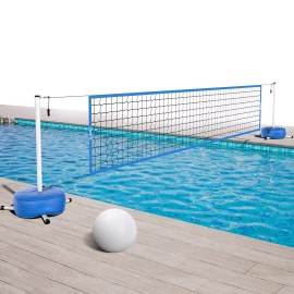 Patiassy Pool Volleyball Net Set with Weighted Base 15ft-32ft Length Portable Outdoor US