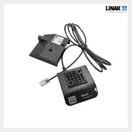 Linak Desk Panel DPG1C02, Smart Control for Height-Adjustable Desks, Bluetooth & LED Display, Ergonomic Control Element with Up/Down Buttons, Easy Assembly, Modern Design for Office