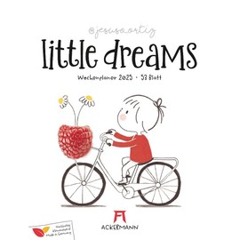 Little Dreams - Jesuso Ortiz Kalender 2025, Wandkalender im Hochformat (25x33 cm) - kreativer Wochenplaner, Poesie und Humor für Kinder und Erwachsene