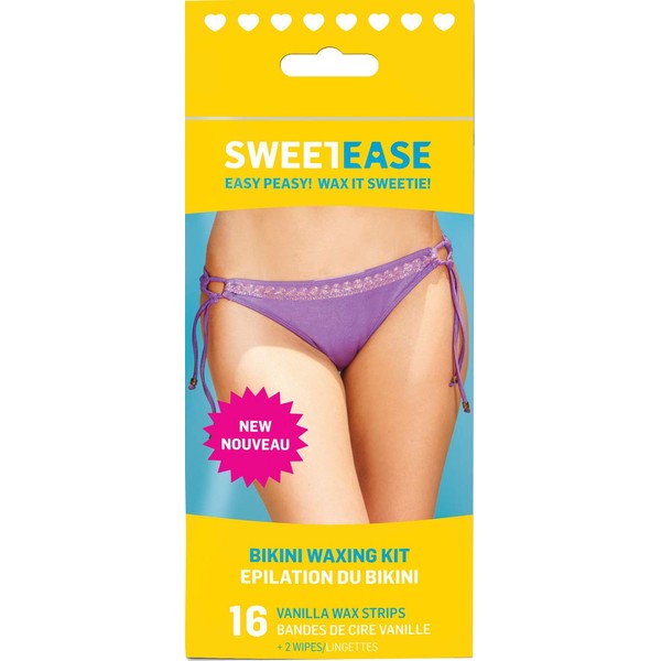 Sweetease Bikini Waxing Kit Multipack - 96 Wax Strips, 6 Pack Waxing Kits, 20Count