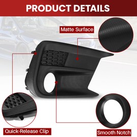 CZCJGD Pair Fog Light Bezels Compatible with Subaru WRX 2018 2019 2020 2021 Replacement Fog Lamp Cover Trim DRL Driver & Passenger Side