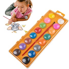 Watercolor Paint Set - Watercolor Set | Watercolor Kit | Watercolor Paint Palette | Interactive Painting Kit | Toddler Doodling Kit with Paintbrush, 16 Color Ribbon Brushes Educational Painting Set