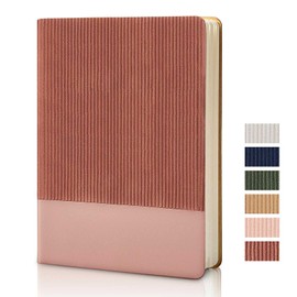 TSFPapier Lined Notebook Journal Notebooks for Work Hardcover Journaling 5.79"x8.27" A5 Leather Journals 216 Pages 100GSM Thick Paper Dark Pink