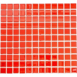 Mosaic Tile Glass Mosaic Red Bathroom Toilet Kitchen Wall Mosaic Mat MOS60-0904
