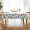 artslion Rectangle Waterproof 60x84in Wipeable Table Cover Non-PVC Fabric Blue