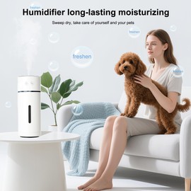 Emesak Emesak Small Dog Humidifier, 100% Pet-Safe, Pets Friendly Mini Quiet Mist Humidifiers, Adjustable 90 Mist, Moisturized Environment For Dogs, USB-Charge Pet Respiratory & Home Use(Charge)