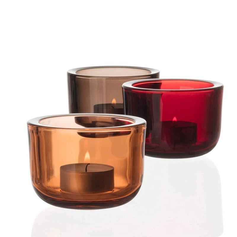 Iittala Valkea Teal.candleh. 60 mm Sevilla orange, glass, 6 cm