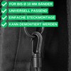 Plastic Carabiner Hooks, Pack of 12, in Black, for Diameter