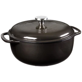 Lodge Manufacturing Company EC6D18 Enameled Dutch Oven, 6 qt, Midnight Chrome