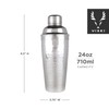 Viski Admiral Hammered Metal Cocktail Shaker, Silver