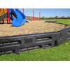 Playsafer Playground Edging Border -12" High Plastic Interlocking Timber for