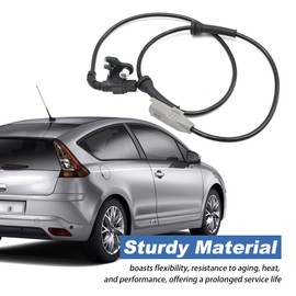 JUUDDENPARTS 9665386880 Car Rear ABS Wheel Speed Sensor, Black Anti Lock Brake Wheel Speed Sensor Replacement for Citroen C4 C4 Coupe C4 II DS4 Replacement for Peugeot 307 308 Replaces 4545.L0