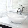 Miligoré 23" x 15" Oval White Ceramic Vessel Sink -