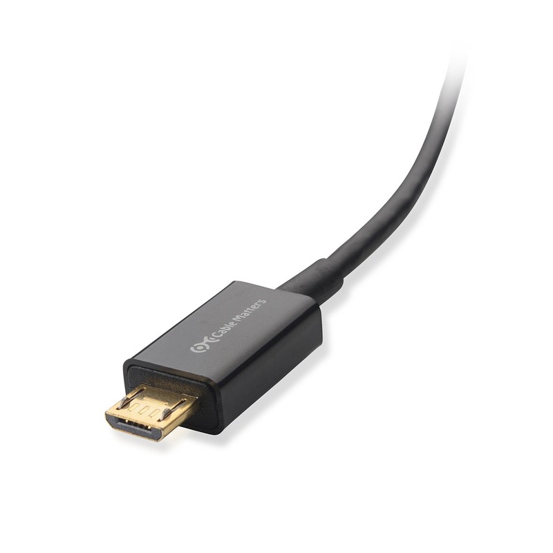 Cable Matters 3-Pack Micro USB 2.0 Cable in Black 3