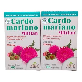 2 Cardo Mariano Puro 60 Cápsulas 100% Natural Miltlan Cápsulas