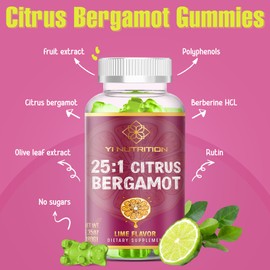Yi Nutrition 25:1 Citrus Bergamot Gummy - No Sugar, No Maltitol, Higher Concentration