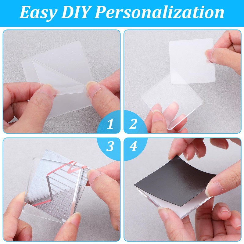 30 Pack DIY Clear Acrylic Fridge Magnet Craft Kit –