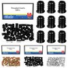 Glarks 50pcs Black M6 x 15mm Threaded Inserts Nuts, Carbon