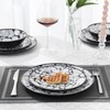 Lechoo Melamine Dinnerware Sets 12pcs Rustic Farmhouse Dinner Dishes Set