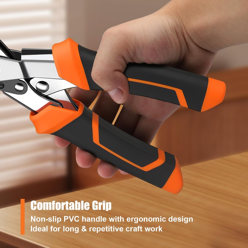 Heavy Duty Revolving Punch Plier Kit, Diyife Leather Hole Punch