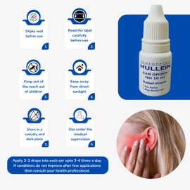 Ear Drops Natural-2 x10ml - Fast acting for Ear Pain, Ear infections, Itchy ears, Earache, Excessive Hardened Ear Wax Removal, Blocked ears, Swimmer's Ear, Scuba diving- Travel friendly dropper bottle