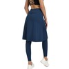 Xioker Women Knee Length Skirts with Full-Length Leggings,Skirted Leggings Capris