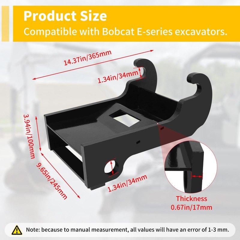 X-Change Coupler Bracket Quick Attach Fit for Bobcat E Series