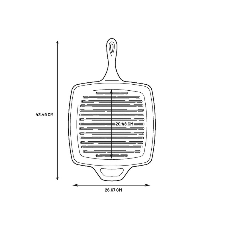 Lodge Cast Iron Grill Pan, Square, 10.5 Inch