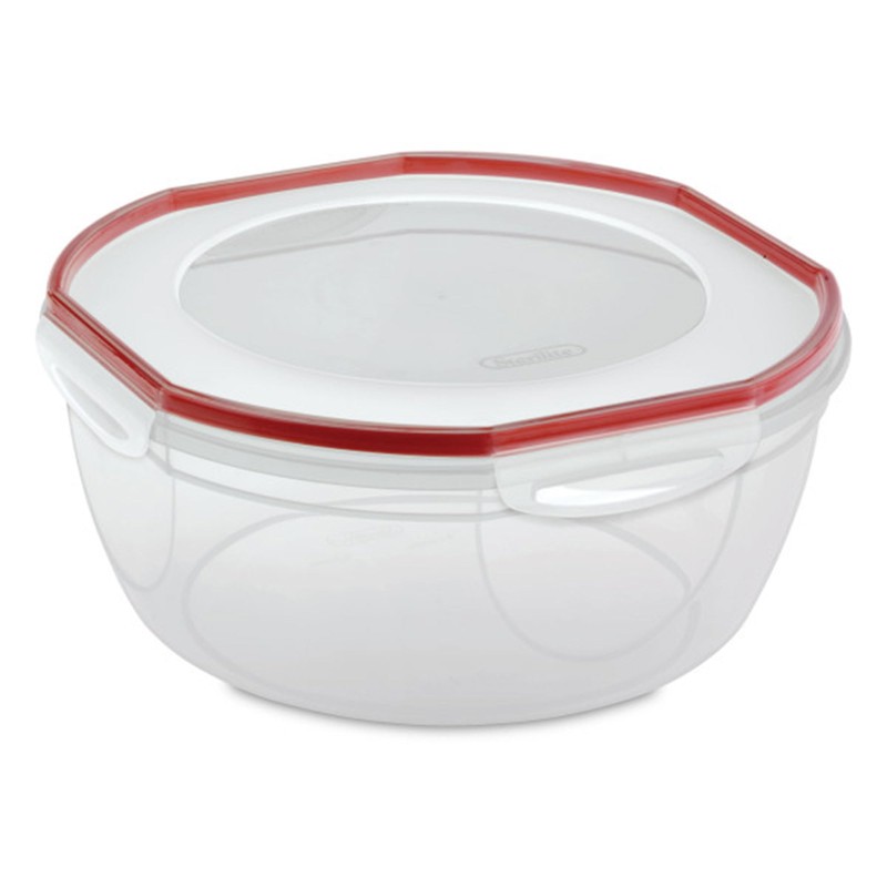 Sterilite Ultra-Seal 8.1 Qt Bowl, Large Airtight Food Storage Container,