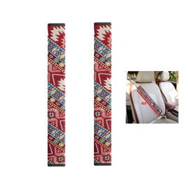 Boho Car Seat Belt Covers for Women, 2 Pack, 19.7" Extra Long