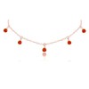 Carnelian Bead Drop Choker in 14k Rose Gold Fill