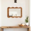 Wooden Mirror 16 X 12in Frame Walnut Brown Wood Rustic