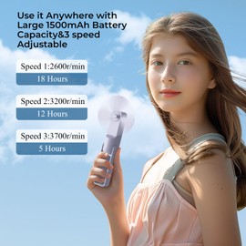 xigmer Portable Mini Handheld Fan,3 IN 1 Personal Travel Foldable Rechargeable Hand Fan,Pocket Fan,Flashlight,Table Fan,Birthday Gifts for Eyelash Girls Women Mom(Purple)
