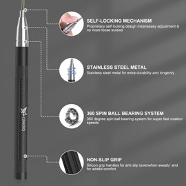CRHOEIQ Speed Jump Rope for Men Women, Fitness Skipping Rope with Aluminium Handle and 2 Ropes, Self-Locking Design Adjustable Jumping Rope for Adult Workout Boxing