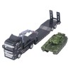 Flatbed Trailer Toy Simulation Detachable Collectible Military Trailer Tank Model