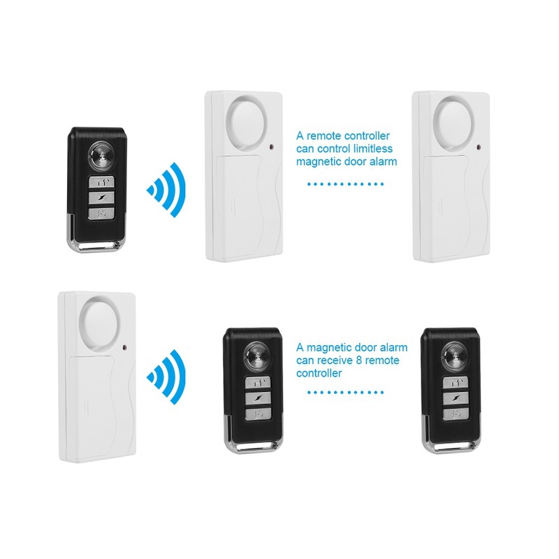 Wireless Door Burglar Alarm Security System Vibration Magnet Sensor Remote