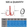 UperUper 200 Pack Fishing Treble Hooks Kit High Carbon Steel