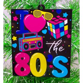 Generic Music Ornament - I Love The 80's Christmas Ornament