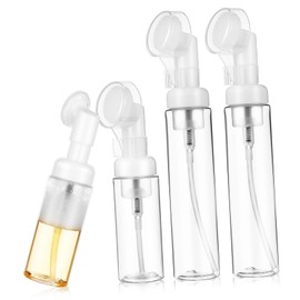 BIUDECO 4pcs Travel Soap Container Foaming Pump Bottle Refillable Hand Face Wash Dispenser