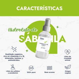Tonico natural Hidrolato de Sabila Aloe Vera Balanceador de pH Refrescante capilar facial de Día y noche After sun para Todo tipo de piel Hebbe Cosmetics & Ludika 120 ml