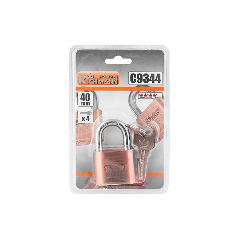 Padlock Hardened Steel Cellar Lock Shackle Lock with 4 Keys