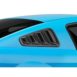 SpeedForm Quarter Window Louvers; Carbon Fiber Appearance Compatible with 05-09 Mustang Coupe