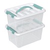 Yuright 6 Quart Clear Plastic Bin with Lid, 2-Pack Latch